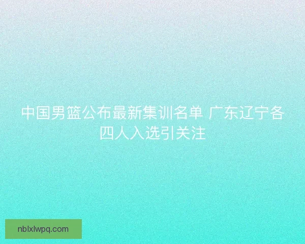 中国男篮公布最新集训名单 广东辽宁各四人入选引关注
